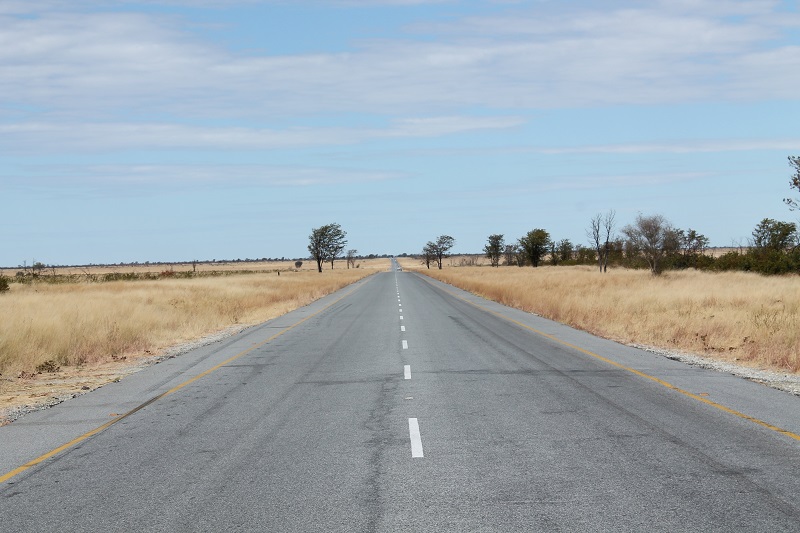 Dlhé presuny v Botswane, aspoň po celkom kvalitných cestách