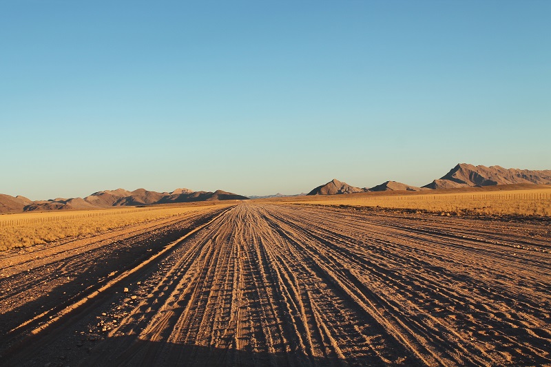 Prašné cesty v Namíbii