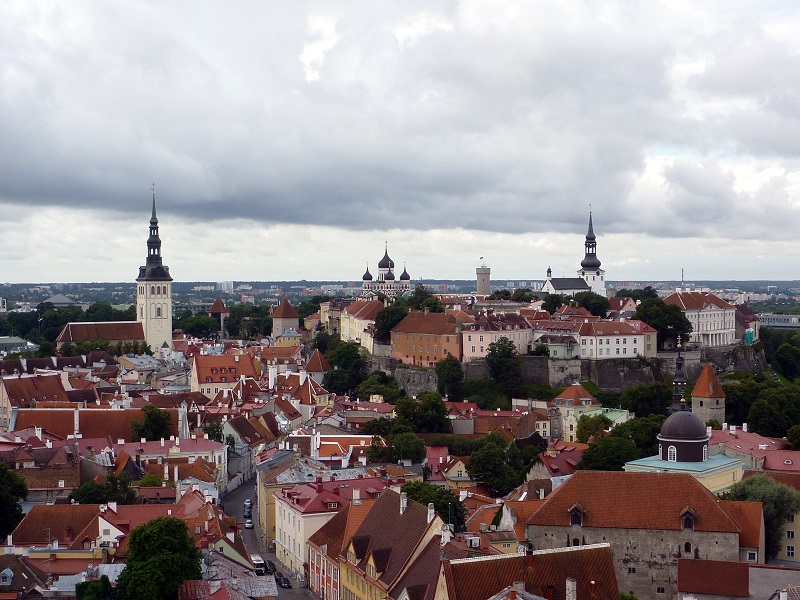 Výhľad na Tallin z Kostola sv.Olafa