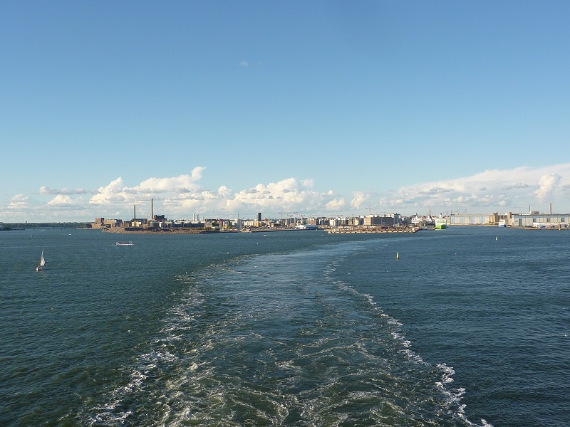 Výhľad z lode na Helsinki