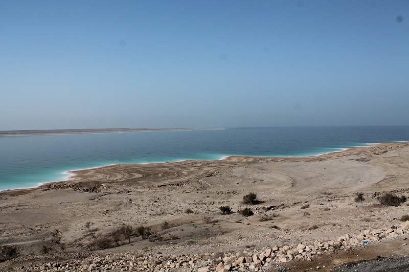 Zaujímavá krajina pri Mŕtvom mori