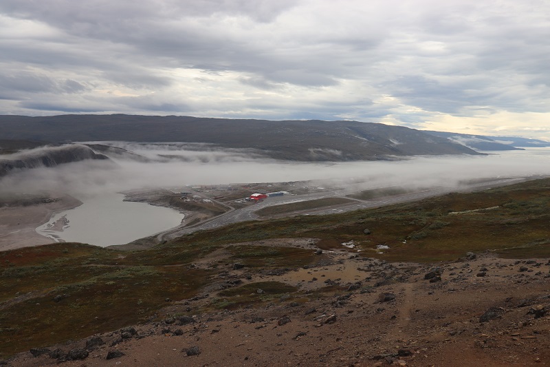Kangerlussuaq v oblakoch počas sychravého počasia