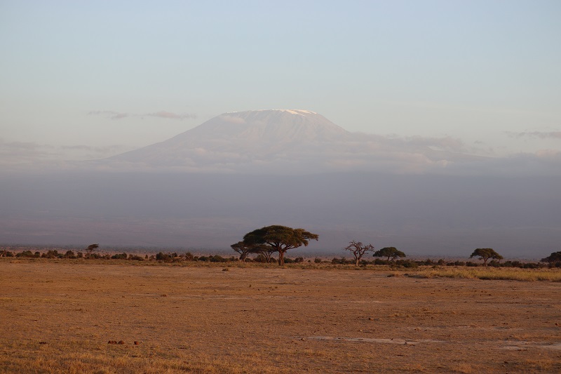 Pohľad na Kilimandžáro z parku Amboseli, pre tieto pohľady sa oplatí do Amboseli ísť