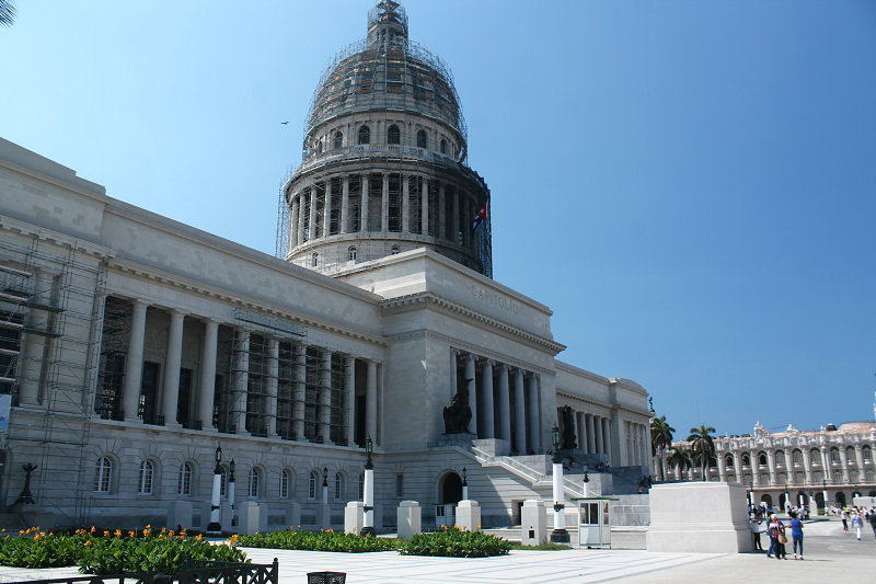 El Capitolio v čase našej návštevy rekonštruovali