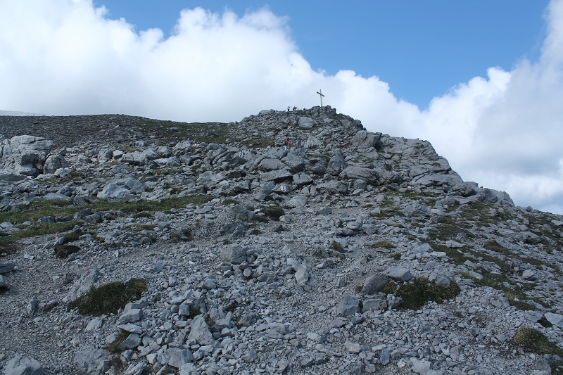 Trochu stúpania pred vrcholom Augstenberg