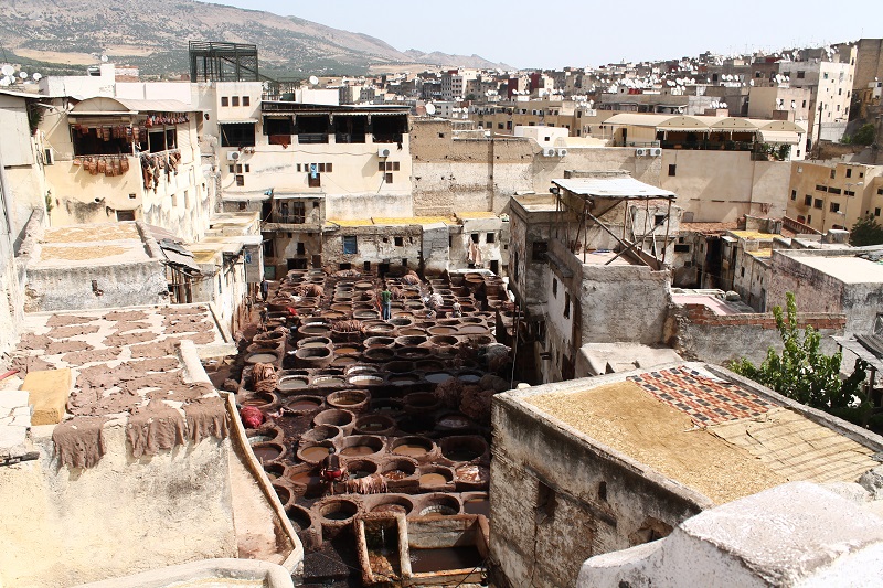 Tradičné garbiarne vo Feze