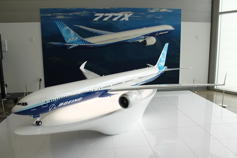 Veľký model lietadla Boeing 777