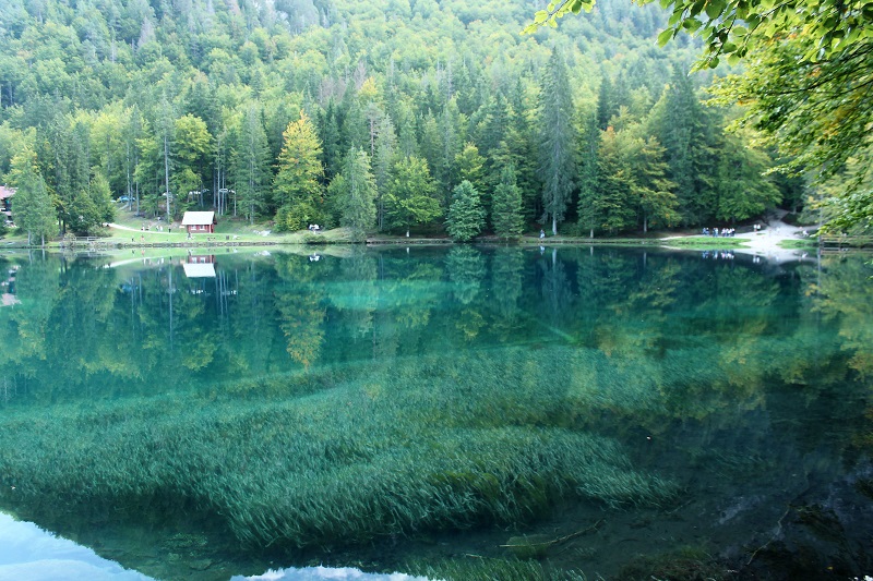 Priezračné dolné jazero Lago di Fusine