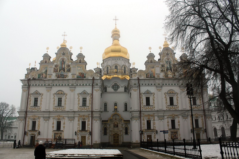 Jeden z kostolov v komplexe Kyjevsko-Pecherskej Lavri