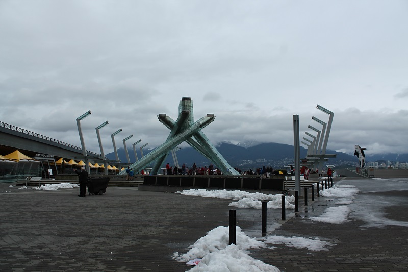 Miesto olympijského ohňa počas zimnej olympiády vo Vancouveri