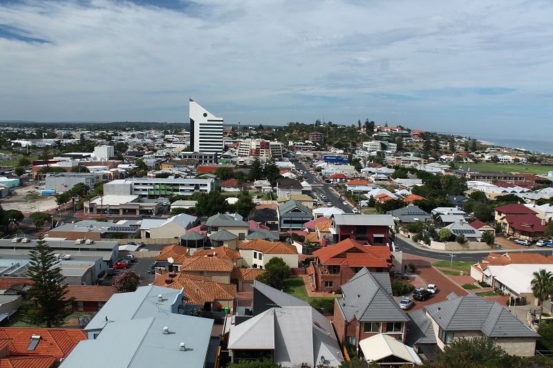 Výhľad na Bunbury z Marlston Hill Lookout