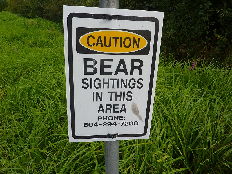 Rovnako aj na tabuľu upozorňujúcu na medvede narazíte často.